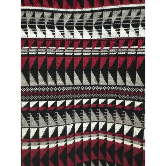 Ashley Stewart Geometric Print Soft Knit Bodycon Sweater Dress Size 14/16 Sheath - Picture 4 of 7